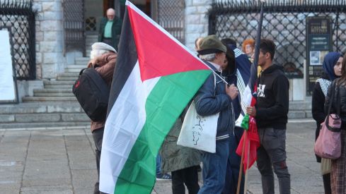 Concentración por el aniversario del conflitco entre Israel y Palestina en Gaza Concentración por el aniversario del conflitco entre Israel y Palestina en Gaza