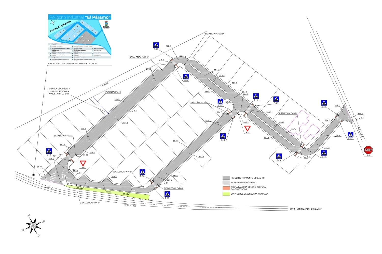 Plan modernización polígono industrial de Santa María del Páramo 