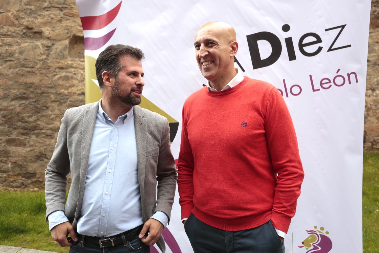 El secretario general del PSOE de Castilla y León, Luis Tudanca y el alcalde de León, José Antonio Diez 