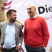 El secretario general del PSOE de Castilla y León, Luis Tudanca y el alcalde de León, José Antonio Diez 