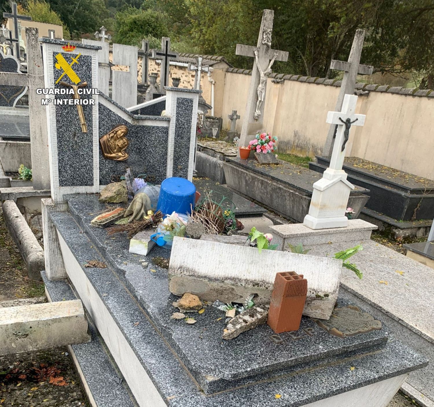 Un detenido por daños en sepulturas y robo con fuerza en interior de vivienda en Canales (1)