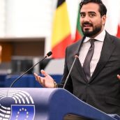 Alvise Pérez, durante una  intervención en el pleno de la Eurocámara en Estrasburgo | Foto: Parlamento Europeo