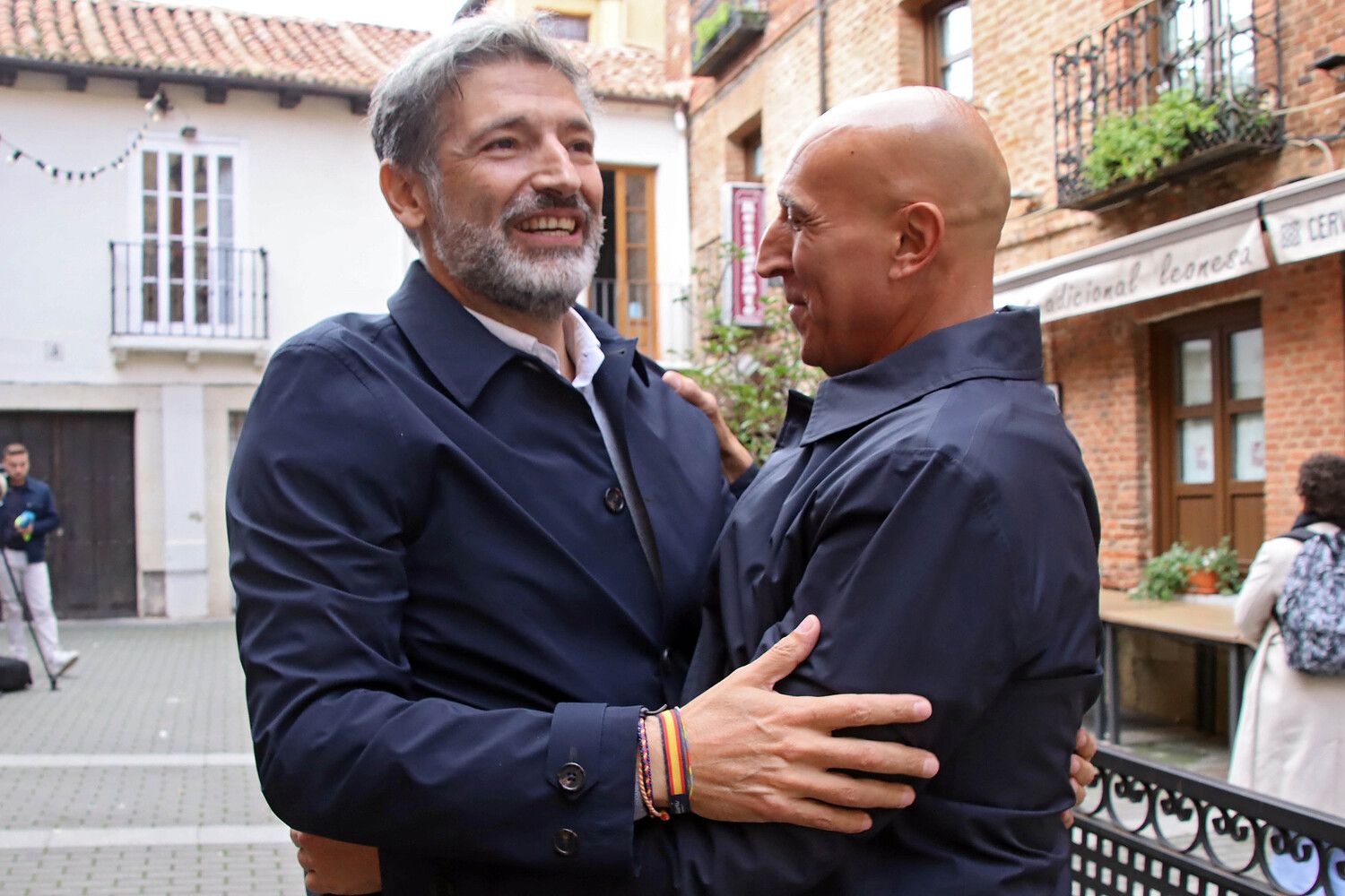 Julio César Álvarez y José Antonio Diez antes del encuentro empresarial del CEL con el alcalde de León