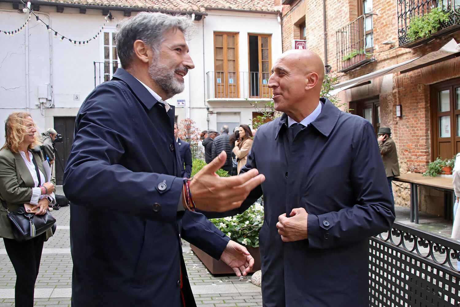 Julio César Álvarez y José Antonio Diez antes del encuentro empresarial del CEL con el alcalde de León