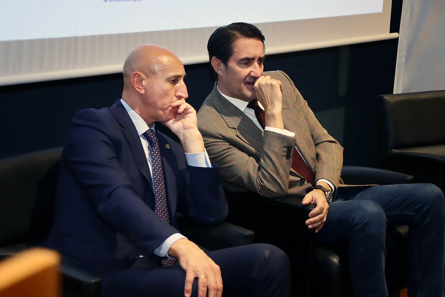 José Antonio Diez y Juan Carlos Suarez Quiñones en la inauguración de la Semana Internacional de la Trucha en León