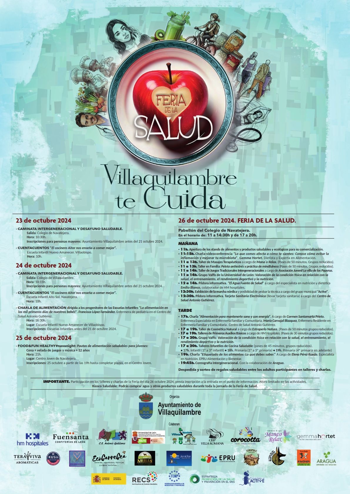 Cartel de la Feria de la Salud de Villaquilambre