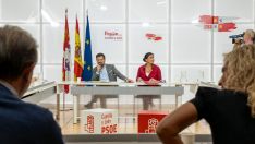 El secretario general del PSOE de Castilla y León, Luis Tudanca, y la secretaria de Organización del PSOE de Castilla y León, Ana Sánchez | Eduardo Margareto / ICAL