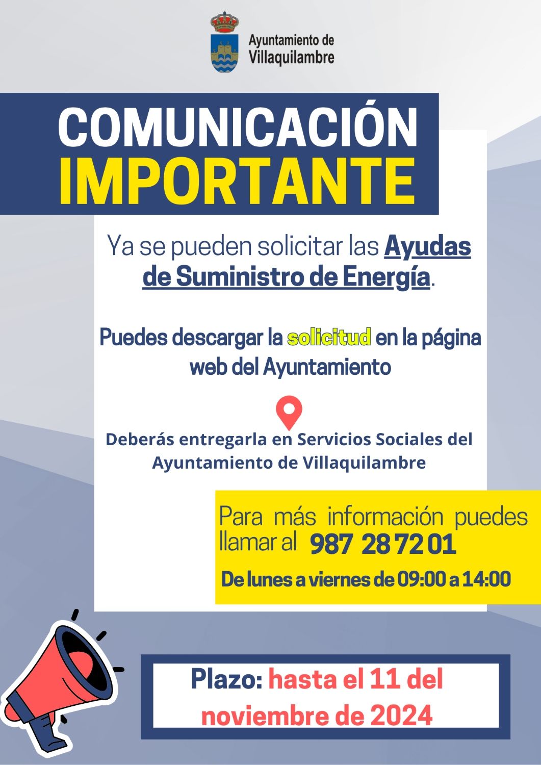 Anuncio de ayudas energéticas del Ayuntamiento de Villaquilambre