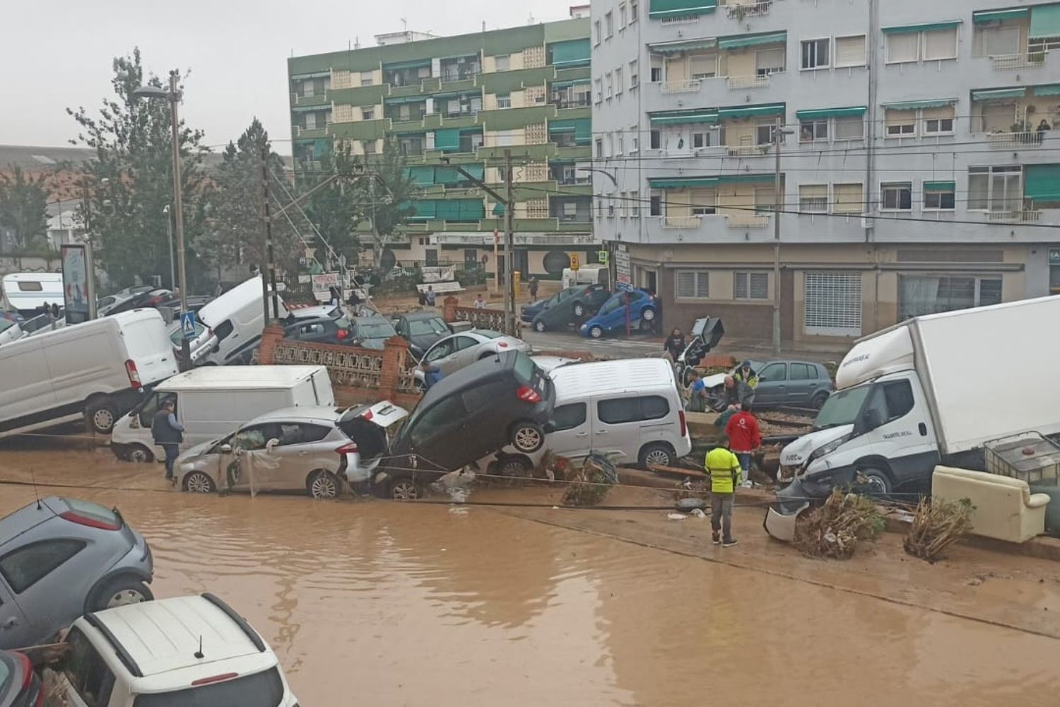 Daños causados por la Dana en Valencia. En la imagen la localidad de Benetússer, facilitada por el leonés Rubén, residente en la zona afectada | ICAL 