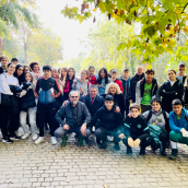  Los Guardianes del Patrimonio del IES Lancia realizan una nueva hacendera en el Puente de San Marcos (León)