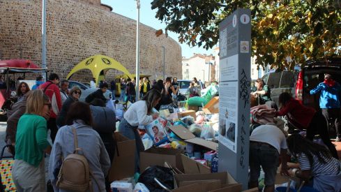 Recogida de enseres en León para los afectados por la DANA en Valencia