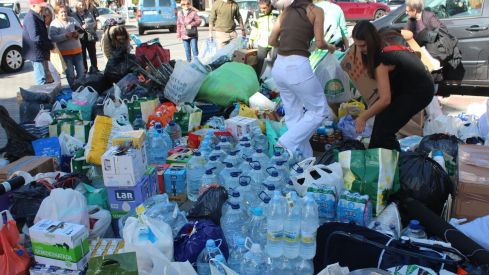 Recogida de enseres en León para los afectados por la DANA en Valencia