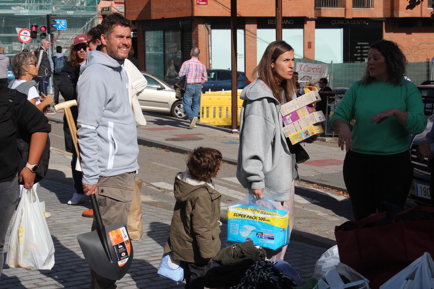 Recogida de enseres en León para los afectados por la DANA en Valencia