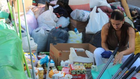 Recogida de enseres en León para los afectados por la DANA en Valencia