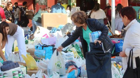 Recogida de enseres en León para los afectados por la DANA en Valencia