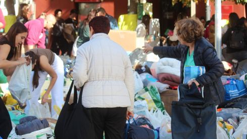 Recogida de enseres en León para los afectados por la DANA en Valencia