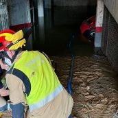 Efectivos de la BRIF de Tabuyo y de los Bomberos de León ya trabajan en Valencia
