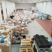 La Diputación de León recibe de toda la provincia 13 camiones de material solidario para los afectados por la DANA 