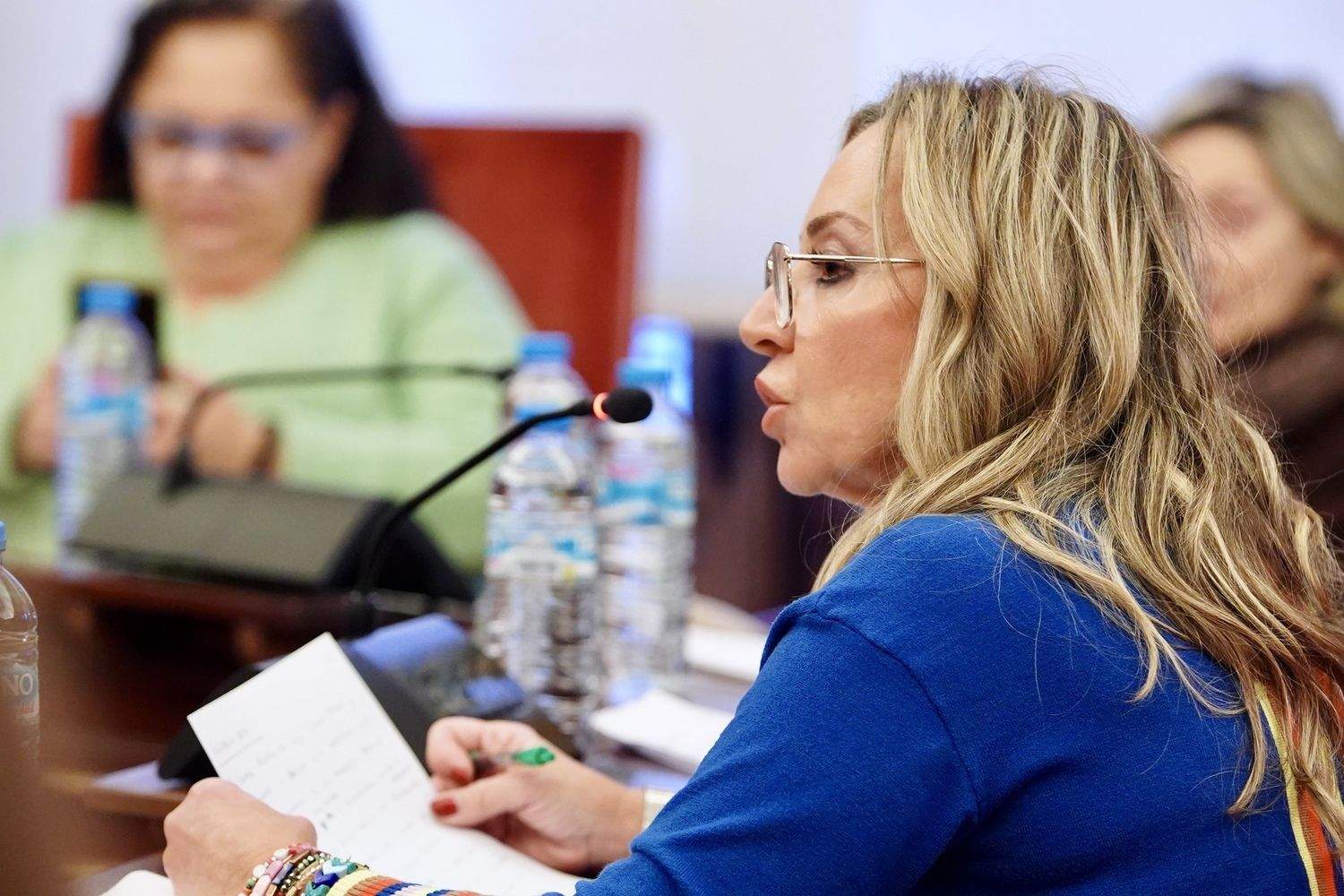 Blanca Herreros, portavoz de Vox en el Ayuntamiento de León, durante el pleno del Ayuntamiento de León en el que se aprobó el presupuesto para 2025