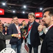 Javier Alfonso Cendon junto a Nuria Rubio, Carlos Martinez y Luis Tudanca en el Congreso Federal del PSOE | Miriam Chacón / ICAL