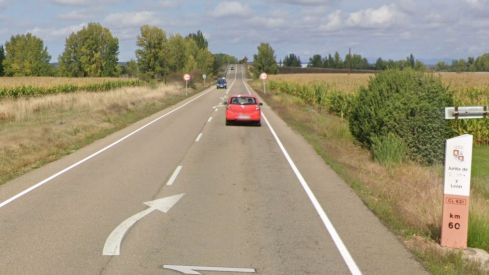 Trasladado al Hospital de León un octogenario que se salió de la vía en en Bustillo del Páramo 