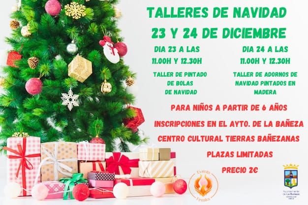 Cartel de los talleres de Navidad en La Bañeza Cartel de los talleres de Navidad en La Bañeza