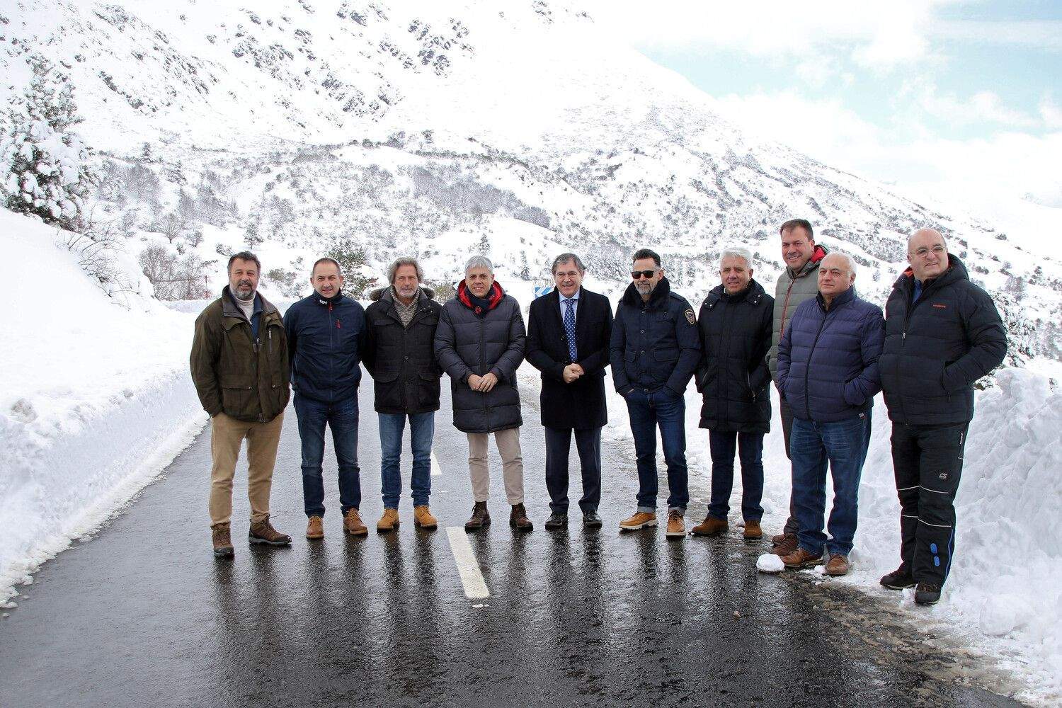 El director general de Carreteras visita las obras en la LE-333 El director general de Carreteras visita las obras en la LE-333