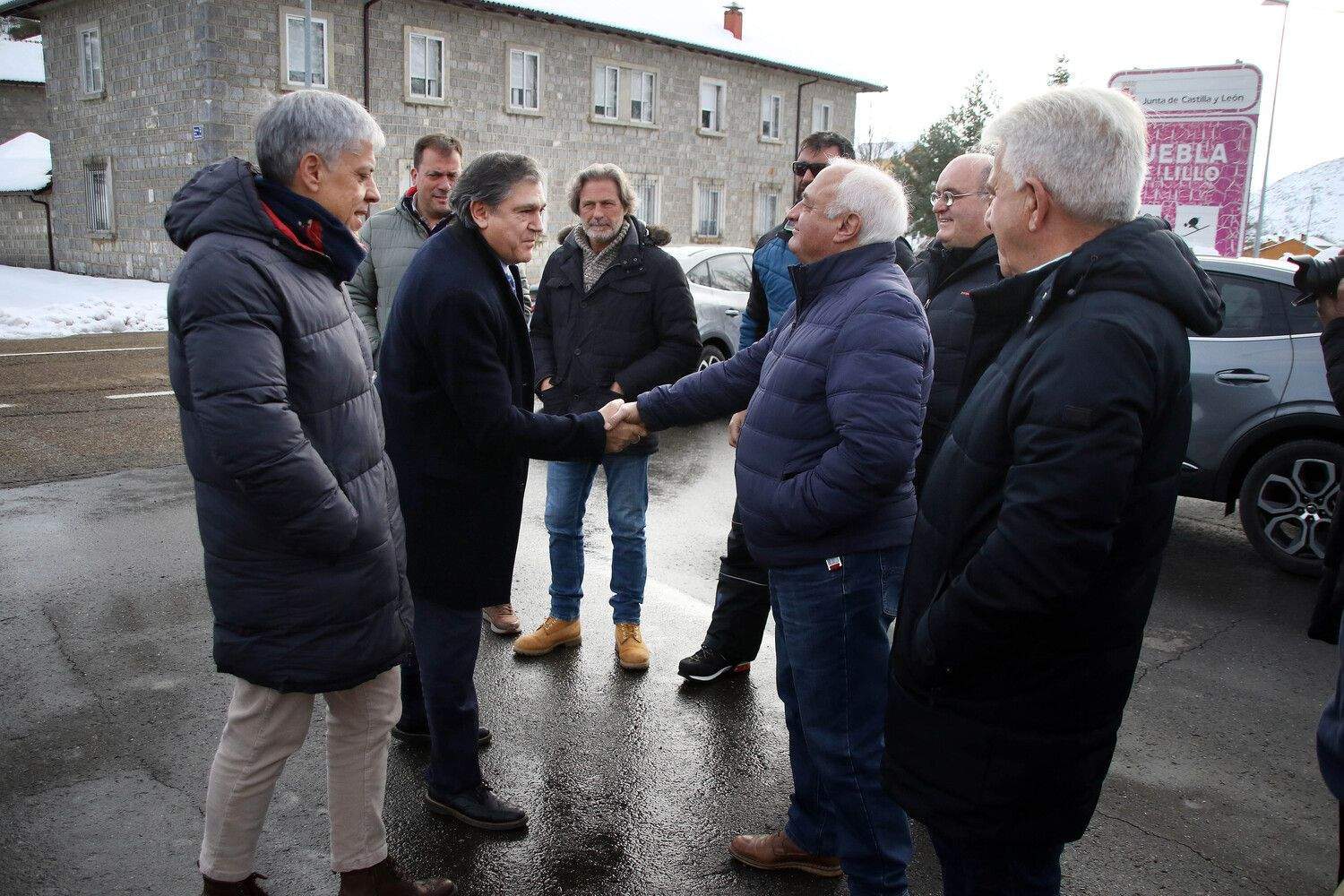 El director general de Carreteras visita las obras en la LE-333 El director general de Carreteras visita las obras en la LE-333