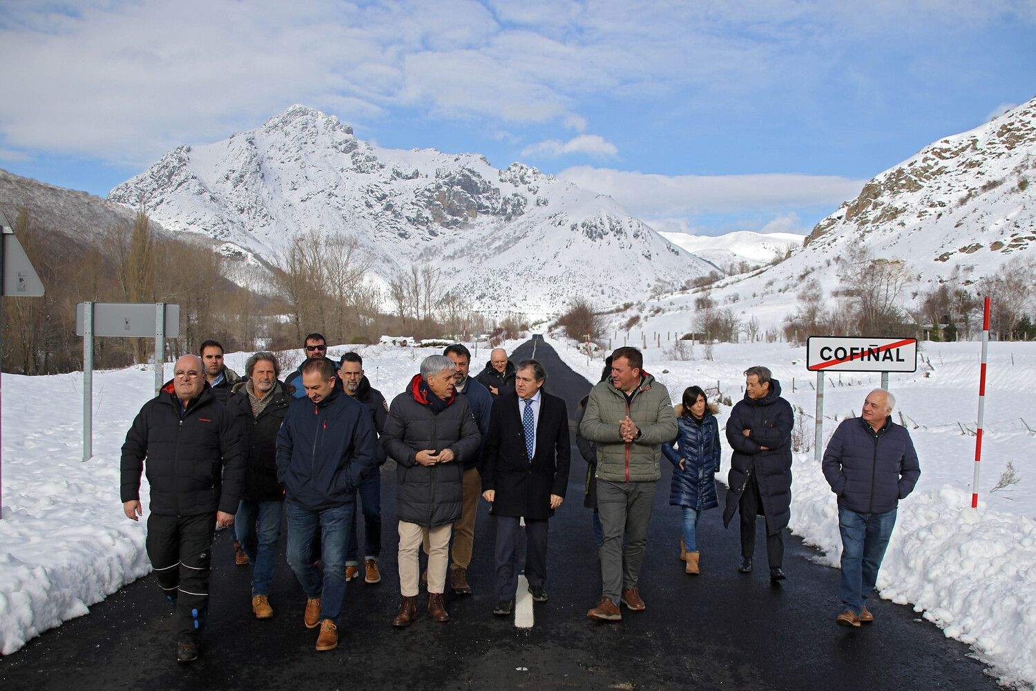 El director general de Carreteras visita las obras en la LE-333 El director general de Carreteras visita las obras en la LE-333