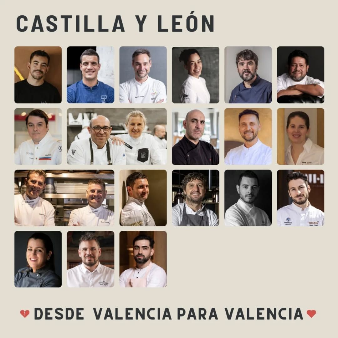 Cocineros de la cena 'Desde Valencia Para Valencia' de Castillla y León