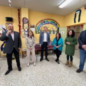 Courel inicia la ronda de visitas a los centros asistenciales en el Centro Sagrado Corazón