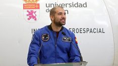 Visita del astronauta Pablo Álvarez a la Universidad de León | Peio García / ICAL