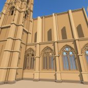 Así avanza la construcción de la Catedral de León en el videojuego 'Minecraft'
