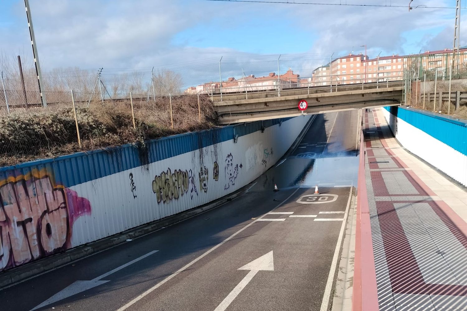 inundación trobajo del camino