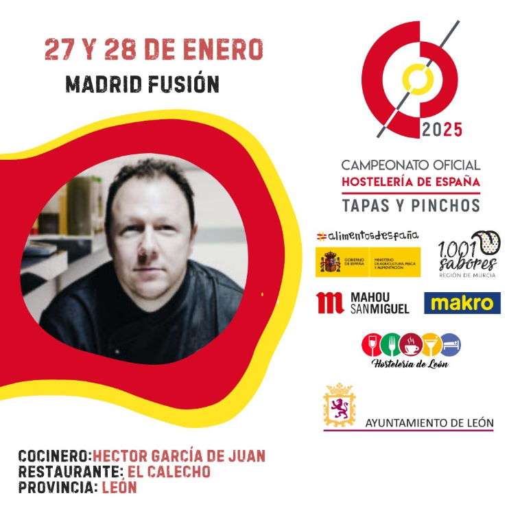 Cartel de la representación leonesa en el Campeonato de España de Tapas y Pinchos
