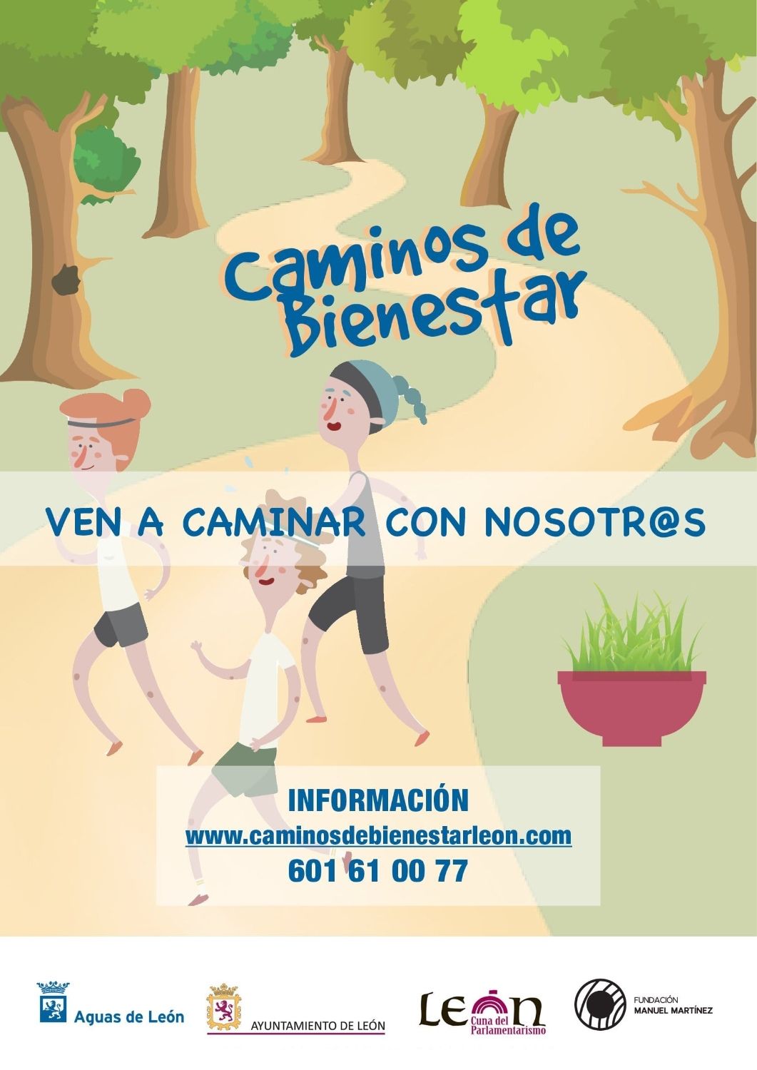 Cartel de la iniciativa Caminos de Bienestar 