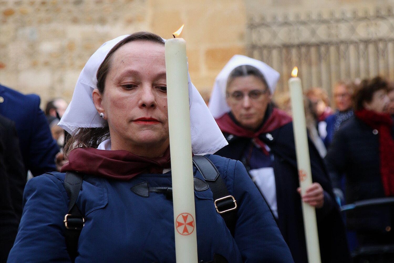 Procesión de antorchas de la Hospitalidad de Nuestra Señora de Lourdes en León | Peio García / ICAL
