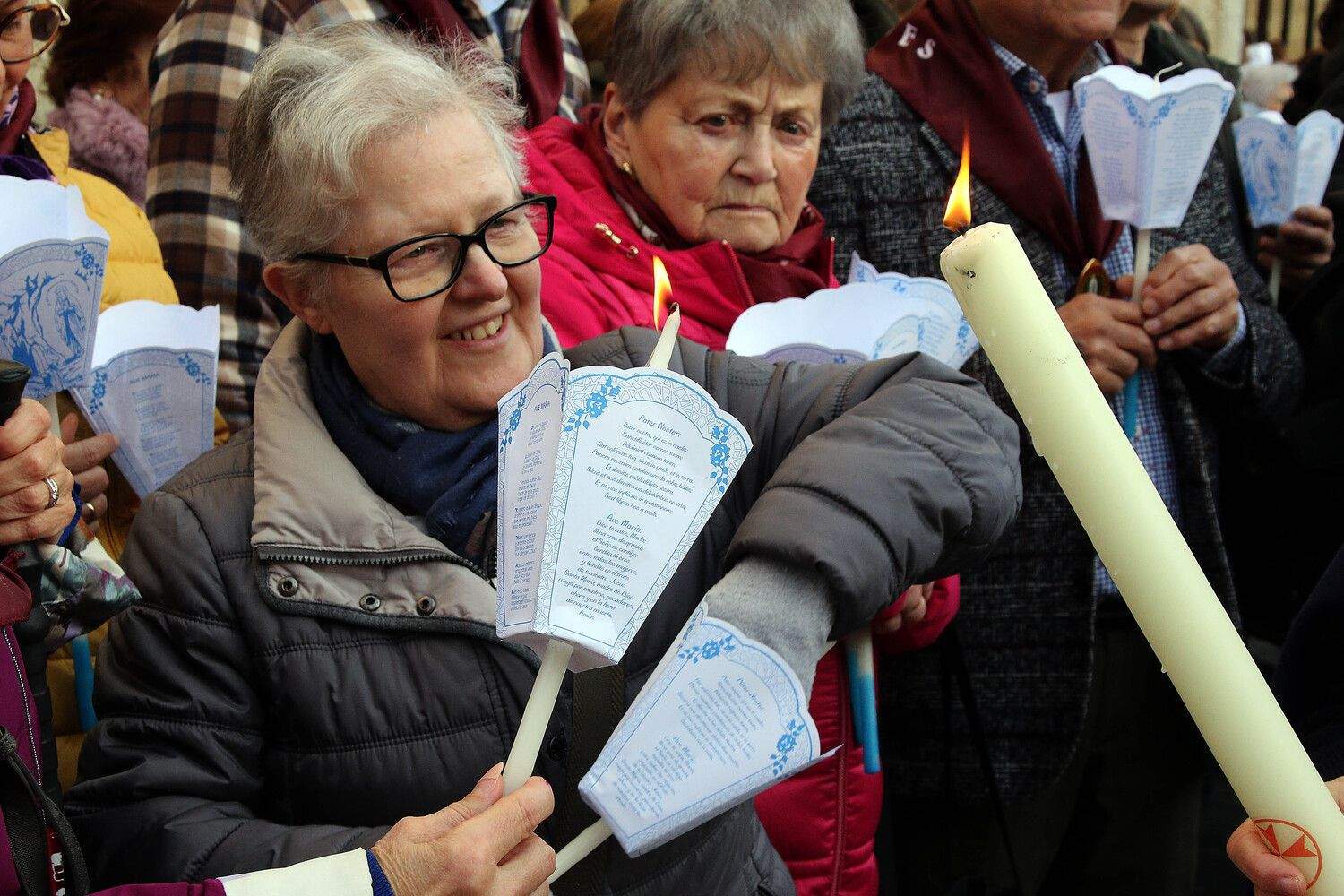 Procesión de antorchas de la Hospitalidad de Nuestra Señora de Lourdes en León | Peio García / ICAL