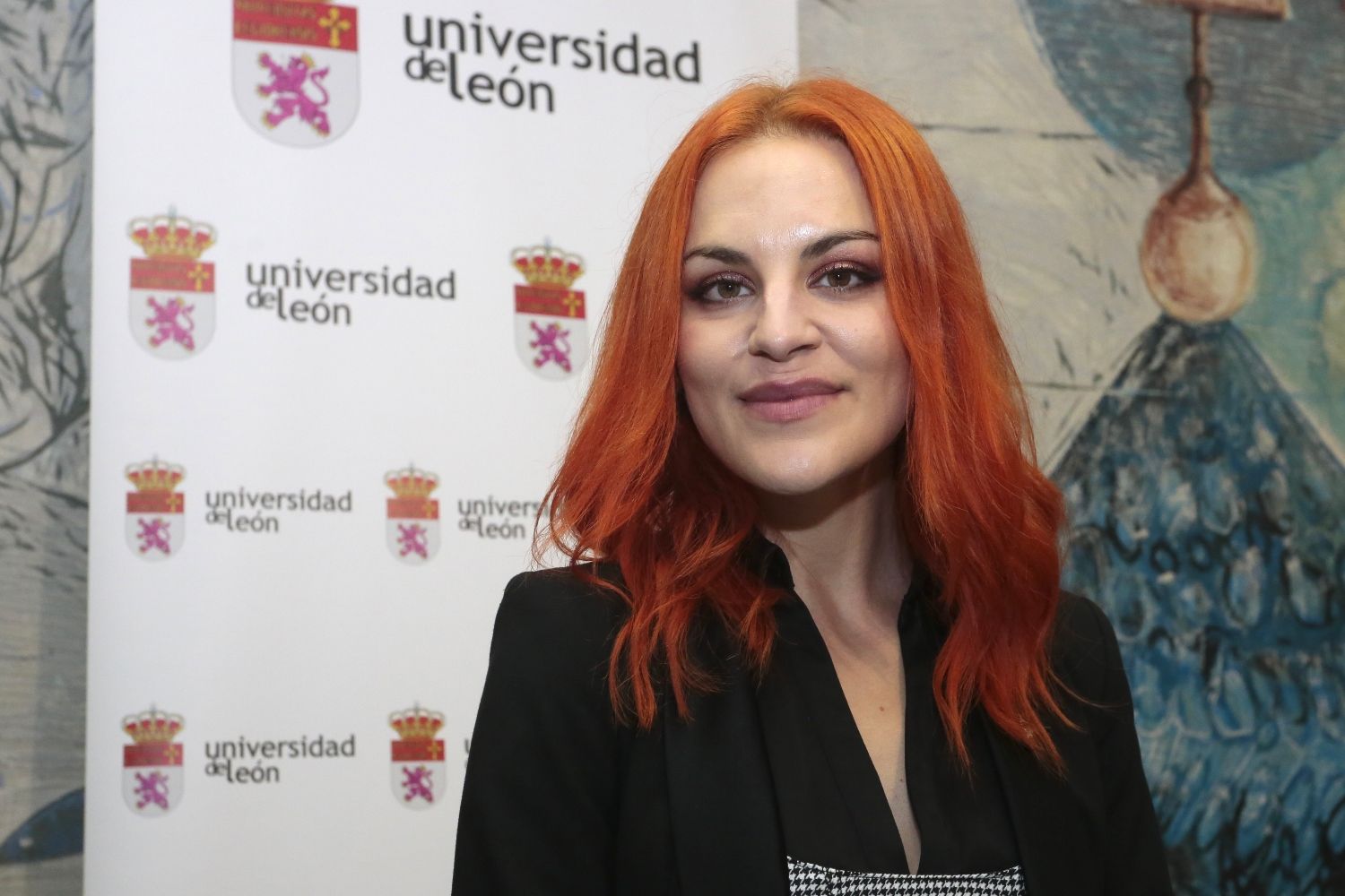 Sara García durante un encuentro en la ULE | Campillo / ICAL