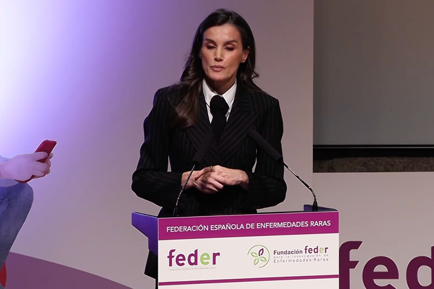 La reina Letizia en su intervención en el acto de FEDER por el Día Mundial de las Enfermedades Raras 
