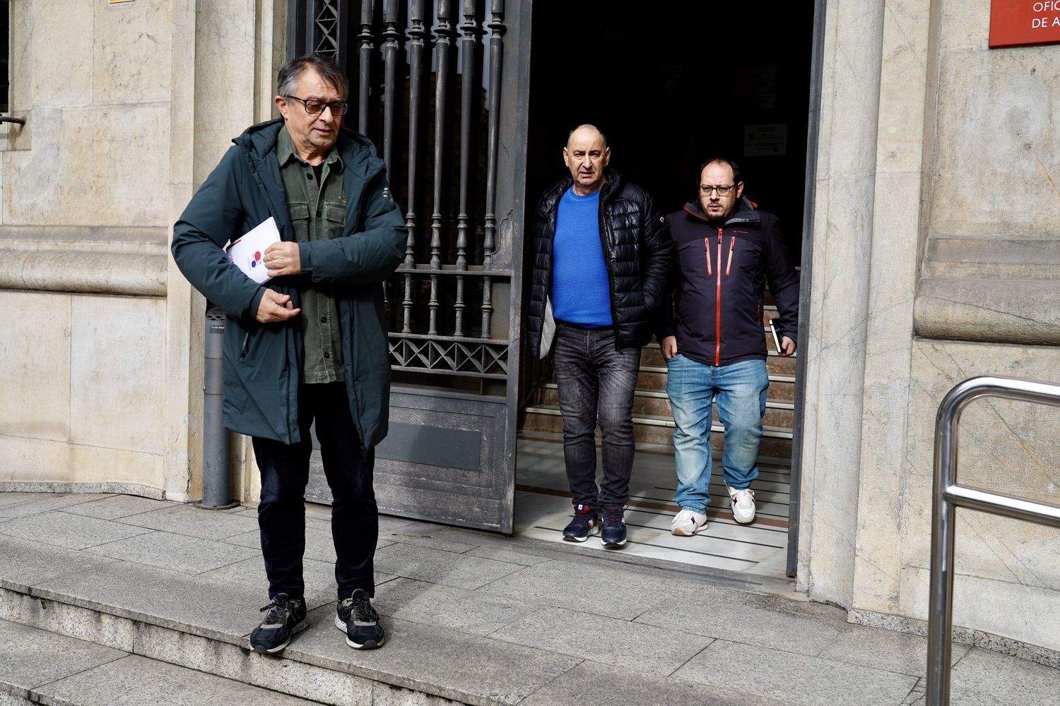  Los sindicatos convocantes de la manifestación 16F en León, CCOO, UGT, USO y CGT, informan sobre las cuestiones abordadas en una reunión previa con la Subdelegación del Gobierno en León | Campillo / ICAL