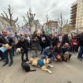 Concentración de los veterinarios de León contra el nuevo decreto que regula la dispensación y uso de medicamentos
