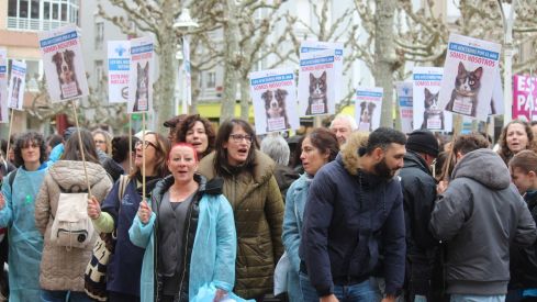 Concentración de los veterinarios de León por el uso de medicamentos | José Martín