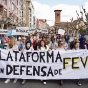 La Plataforma en Defensa de Feve en León convoca una manifestación con salida de la iglesia de Las Ventas para concluir con una cacerolada ante la Subdelegación del Gobierno | Campillo / ICAL