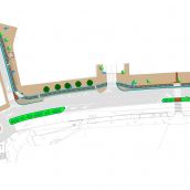 Infografía de la reurbanización de la rotonda de la avenida Alcalde Miguel Castaño a la altura de la rotonda del puente de Puente Castro