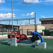 Adif restaura una bomba de vapor de agua de 1865 y la reubica en la ampliación de la estación de León
