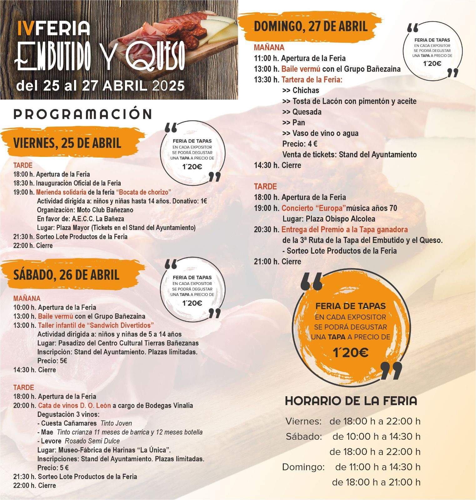 Programa de la Feria de Embutidos y Queso Programa de la Feria de Embutidos y Queso
