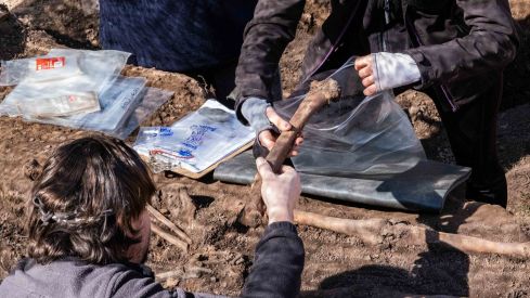 Exhumación en la fosa común de Busdongo (León) | Óscar Rodriguez / ARMH 