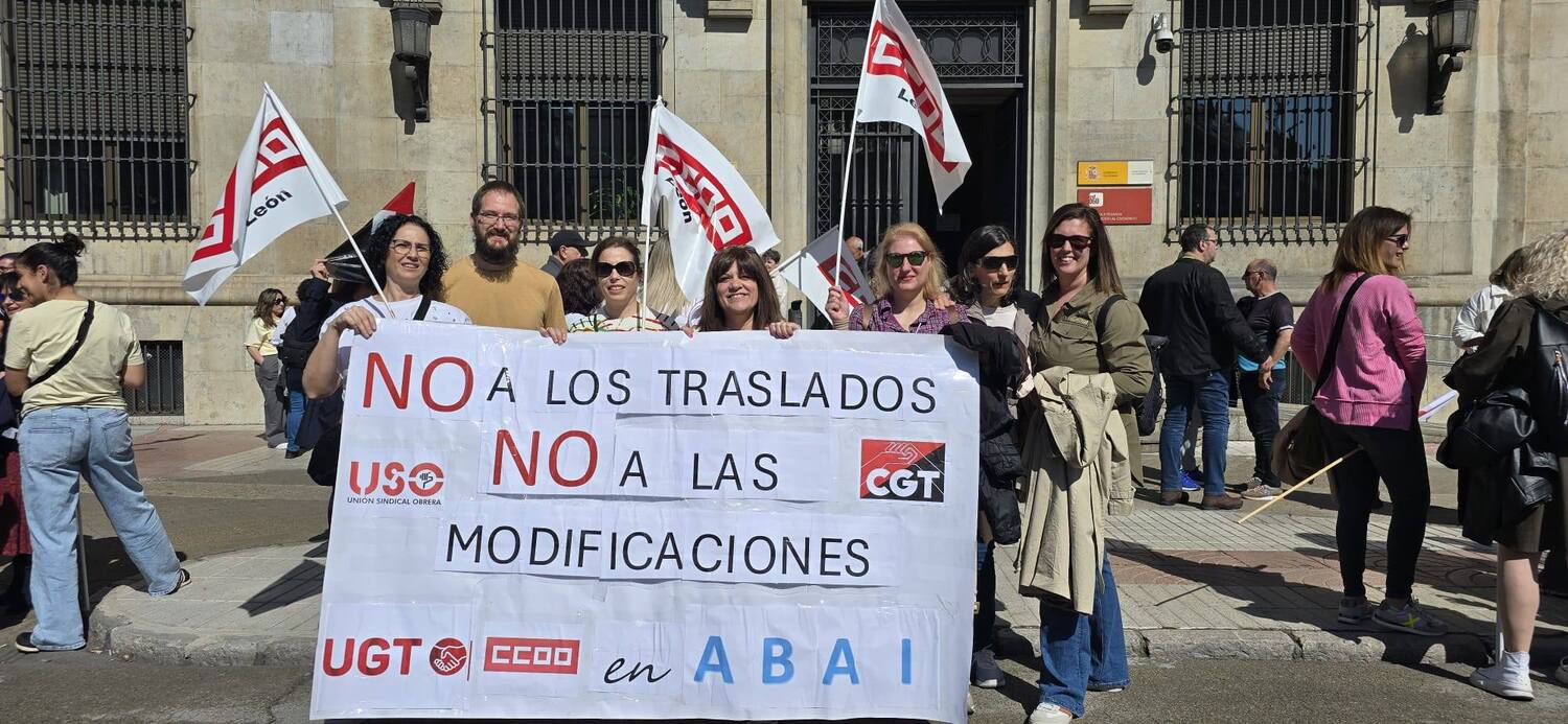 Concentración de los trabajadores de Abai Solutions