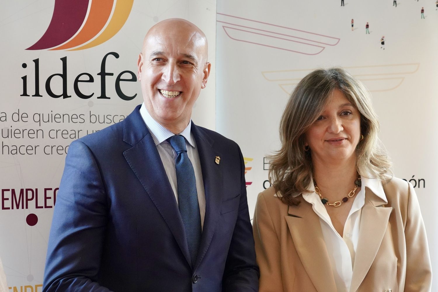 José Antonio Diez y Nuria González en la presentación del Grado en Ciencias Gastronómicas de la ULE | Campillo / ICAL